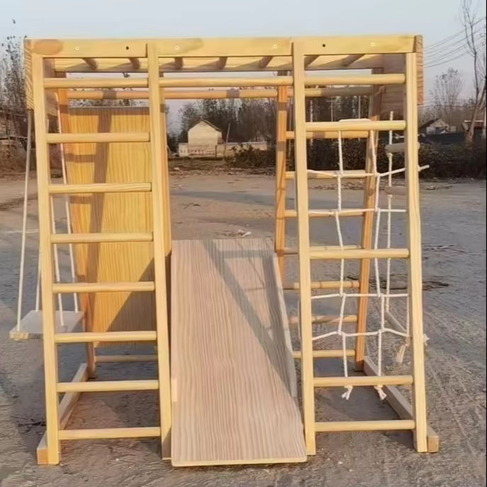 Kids Outdoor Climbing Frame - Детский деревянный игровой комплекс Монтессори: треугольник