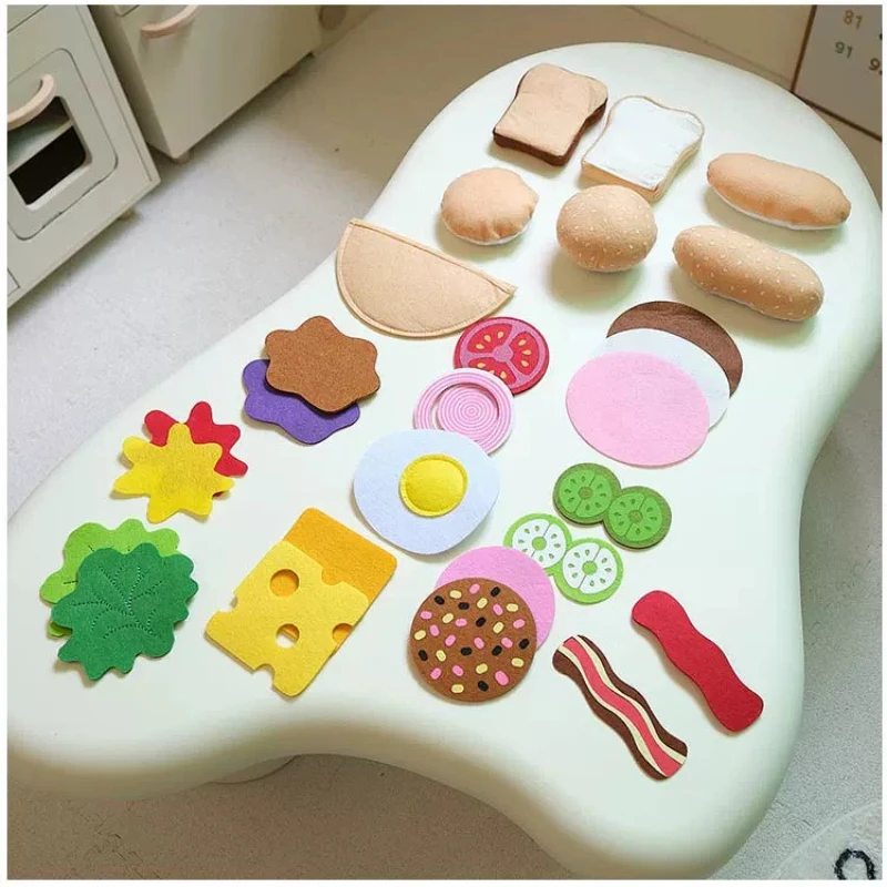 Kids Outdoor Kitchen Accessories - Набор игрушечной еды: бургер и сэндвич,