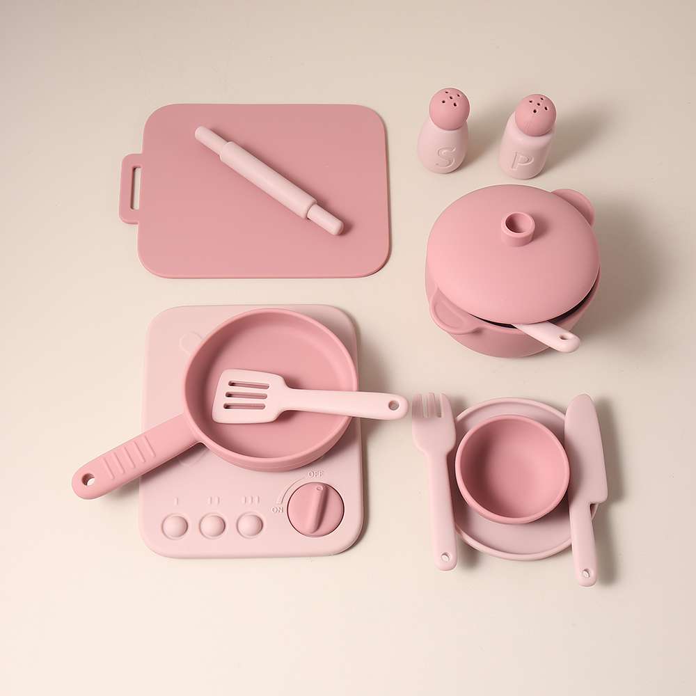 Kids Outdoor Kitchen Accessories - Набор из 13 силиконовых игрушечных кухонных