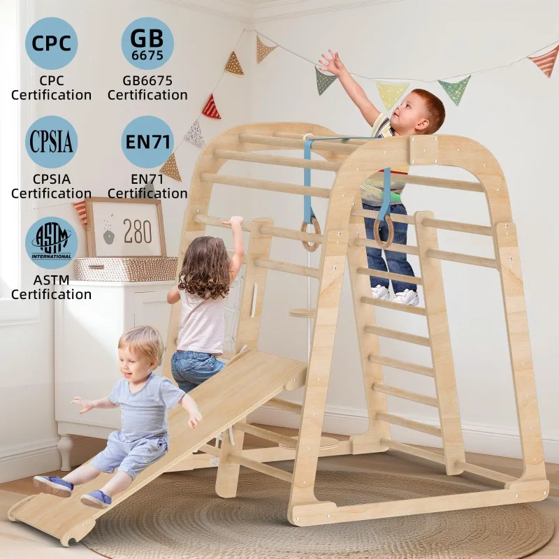 Детская горка из массива дерев – обзор и цена Kids Outdoor Climbing Frame